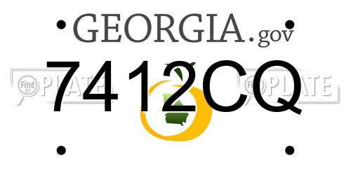 7412CQ Georgia License Plate