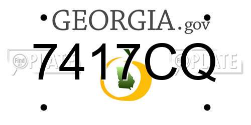 7417CQ Georgia License Plate