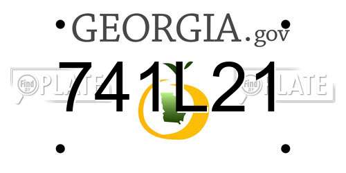 741L21 Georgia License Plate