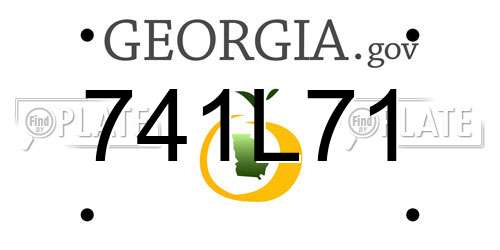 741L71 Georgia License Plate
