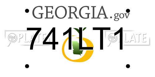 741LT1 Georgia License Plate