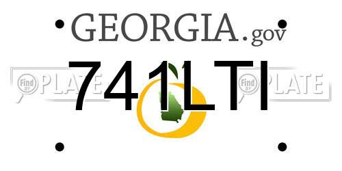 741LTI Georgia License Plate