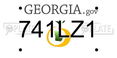 741LZ1 Georgia License Plate