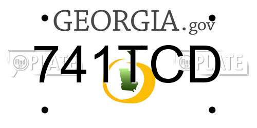 741TCD Georgia License Plate