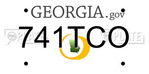 741TCO Georgia License Plate