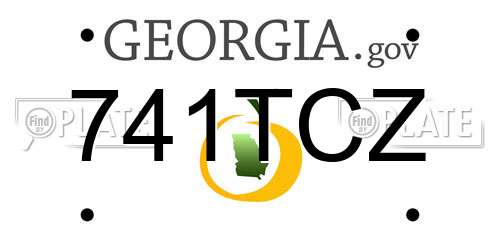 741TCZ Georgia License Plate