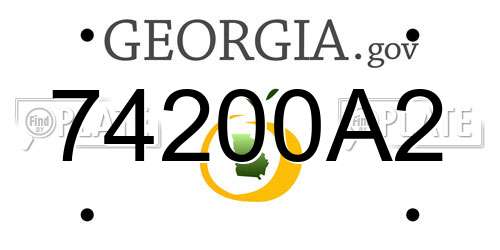 74200A2 Georgia License Plate