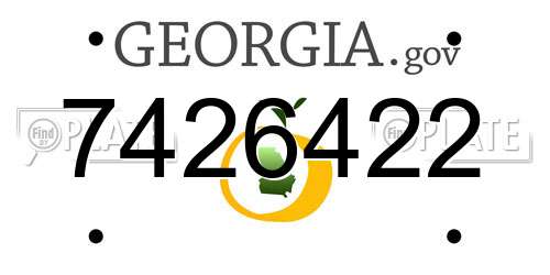 7426422 Georgia License Plate