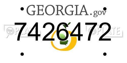 7426472 Georgia License Plate