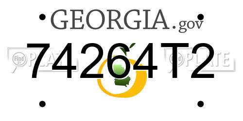 74264T2 Georgia License Plate