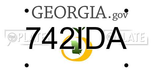 742IDA Georgia License Plate