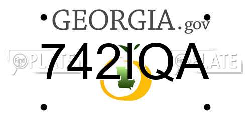 742IQA Georgia License Plate