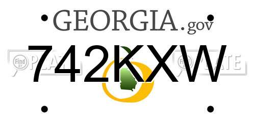 742KXW Georgia License Plate