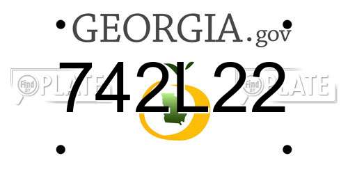 742L22 Georgia License Plate