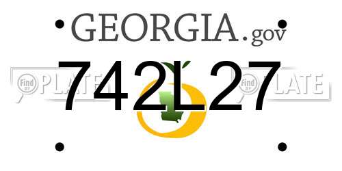 742L27 Georgia License Plate
