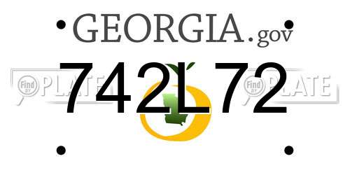 742L72 Georgia License Plate