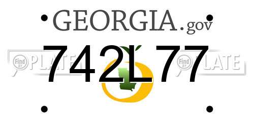 742L77 Georgia License Plate