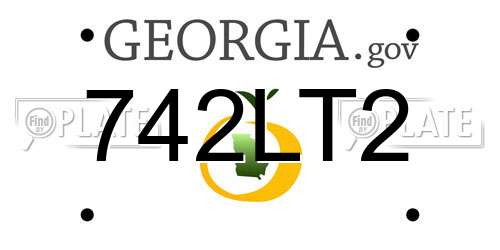742LT2 Georgia License Plate