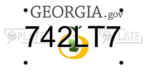 742LT7 Georgia License Plate