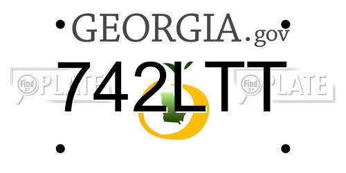 742LTT Georgia License Plate