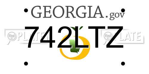 742LTZ Georgia License Plate