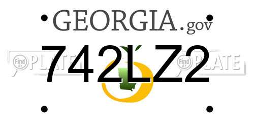 742LZ2 Georgia License Plate