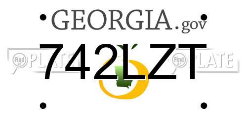 742LZT Georgia License Plate