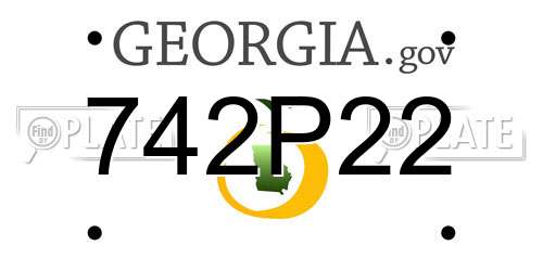 742P22 Georgia License Plate