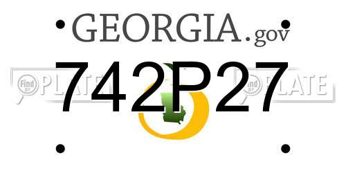 742P27 Georgia License Plate
