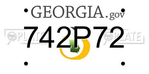 742P72 Georgia License Plate