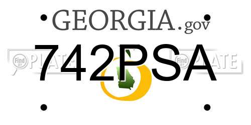 742PSA Georgia License Plate
