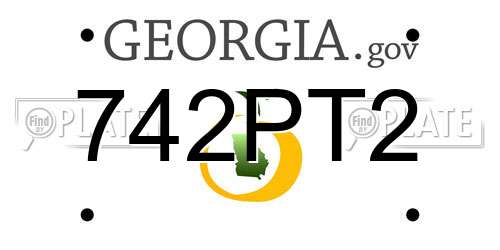 742PT2 Georgia License Plate