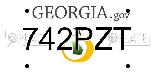 742PZT Georgia License Plate