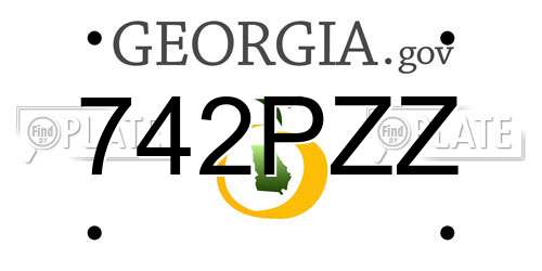 742PZZ Georgia License Plate