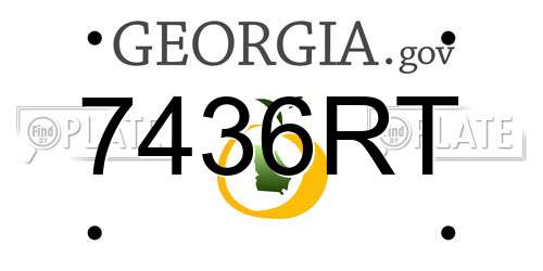 7436RT Georgia License Plate