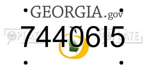 74406I5 Georgia License Plate