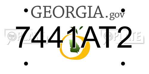 7441AT2 Georgia License Plate