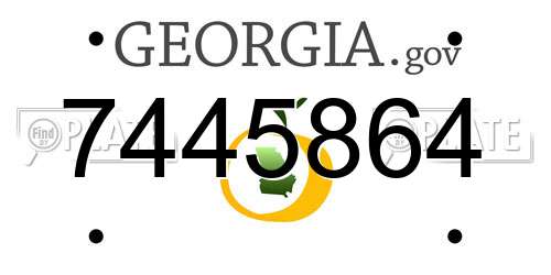 7445864 Georgia License Plate