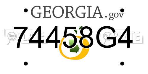 74458G4 Georgia License Plate