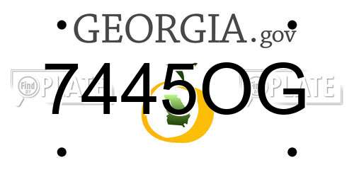 7445OG Georgia License Plate