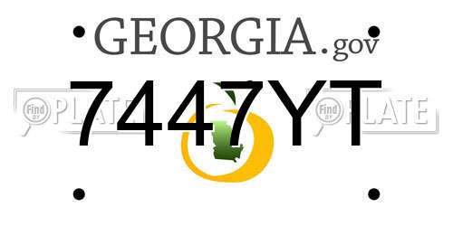 7447YT Georgia License Plate