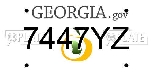 7447YZ Georgia License Plate