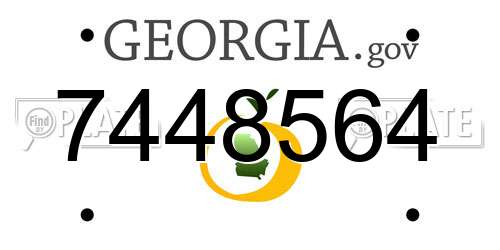 7448564 Georgia License Plate