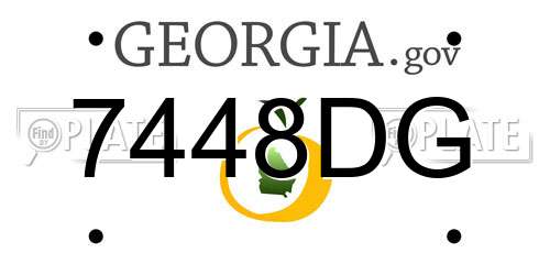 7448DG Georgia License Plate