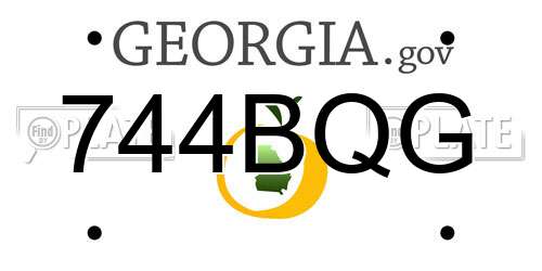 744BQG Georgia License Plate