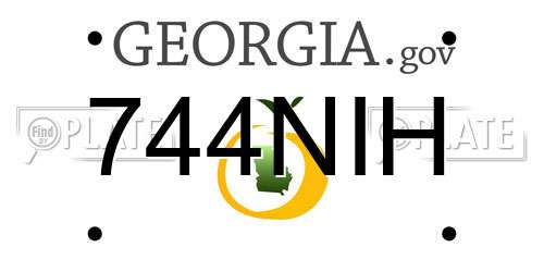 744NIH Georgia License Plate