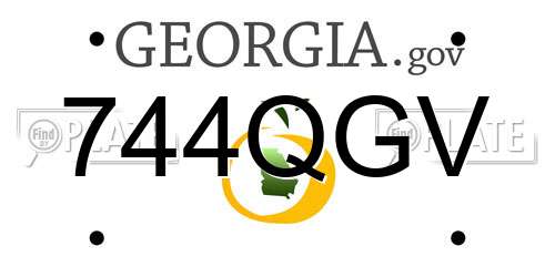 744QGV Georgia License Plate