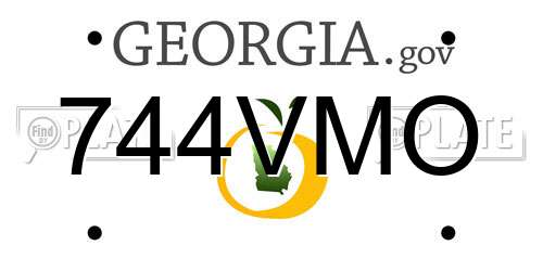 744VMO Georgia License Plate