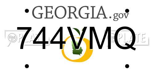 744VMQ Georgia License Plate