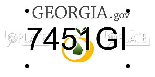 7451GI Georgia License Plate